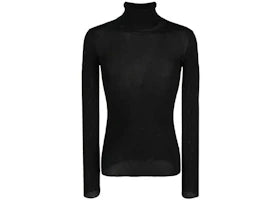 OFF-WHITE Helvet Fine Knit Rib Turtlneck Black