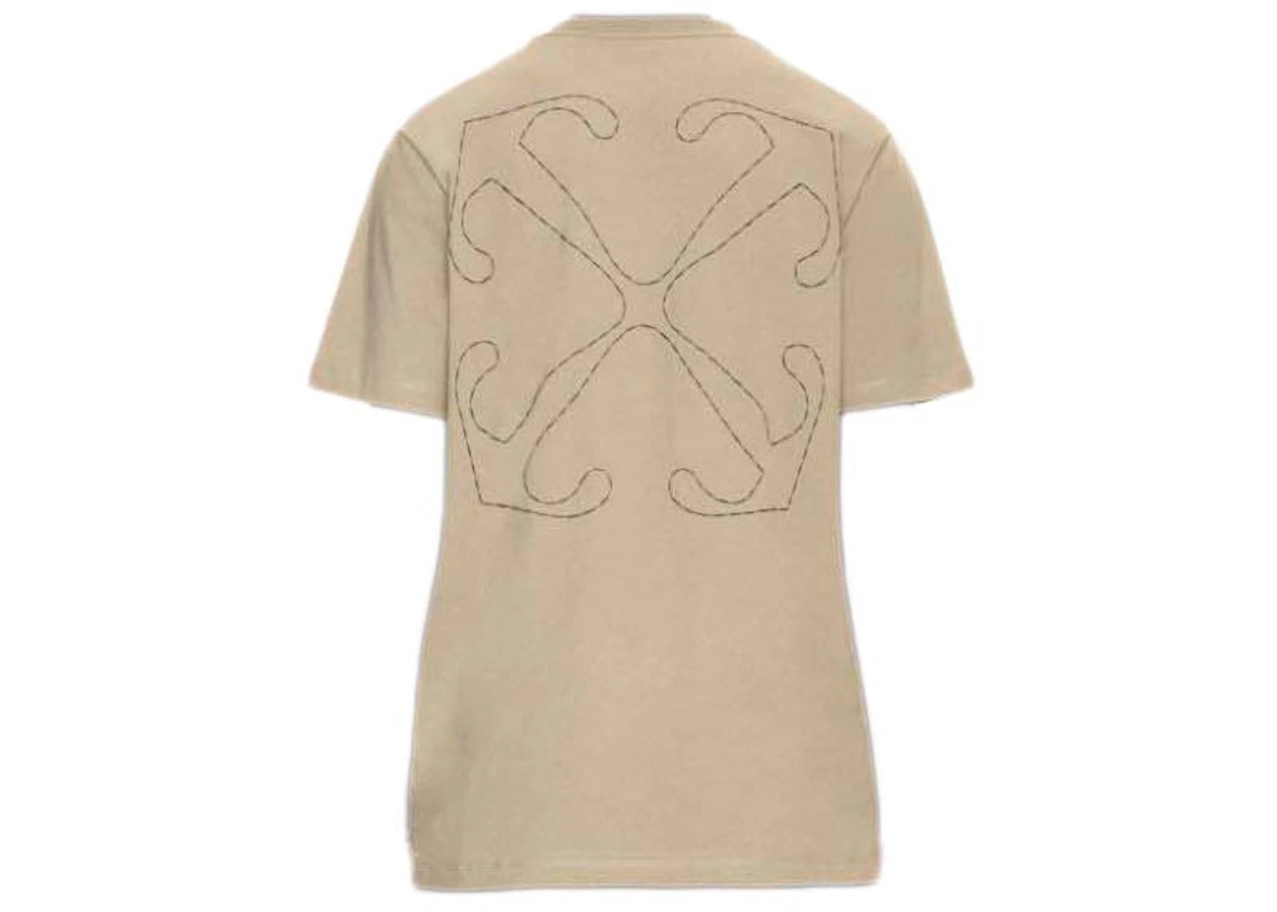 OFF-WHITE Logo-Embroidered Cotton T-shirt Sand Beige - vue secondaire B