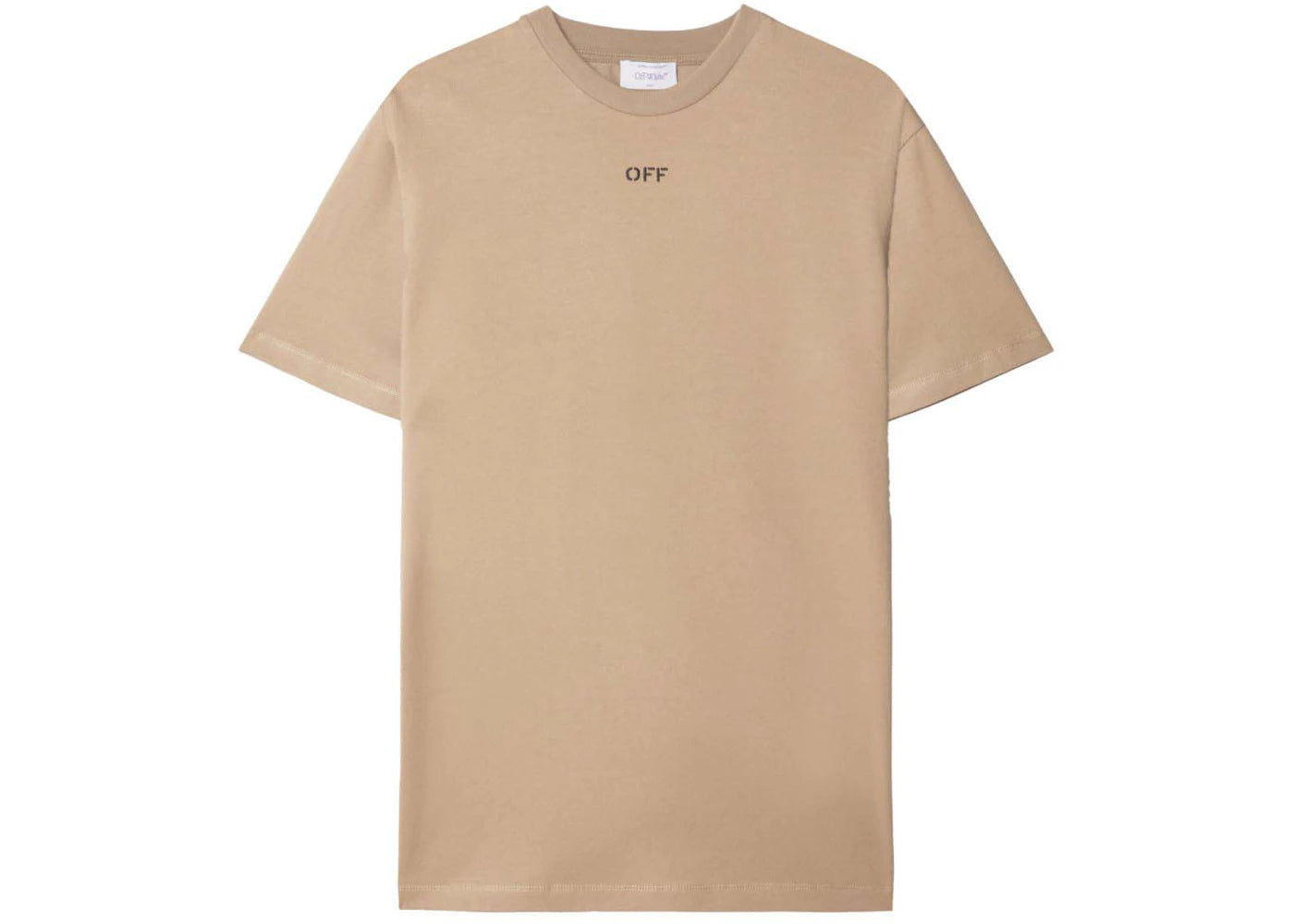 OFF-WHITE Logo-Embroidered Cotton T-shirt Sand Beige - vue secondaire A