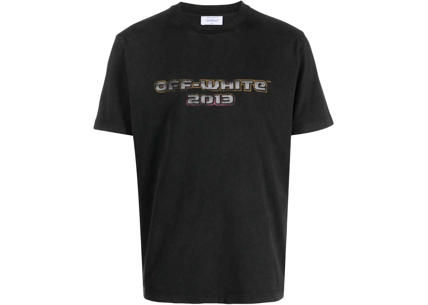 OFF-WHITE Logo-Print Cotton T-shirt Black - vue secondaire A