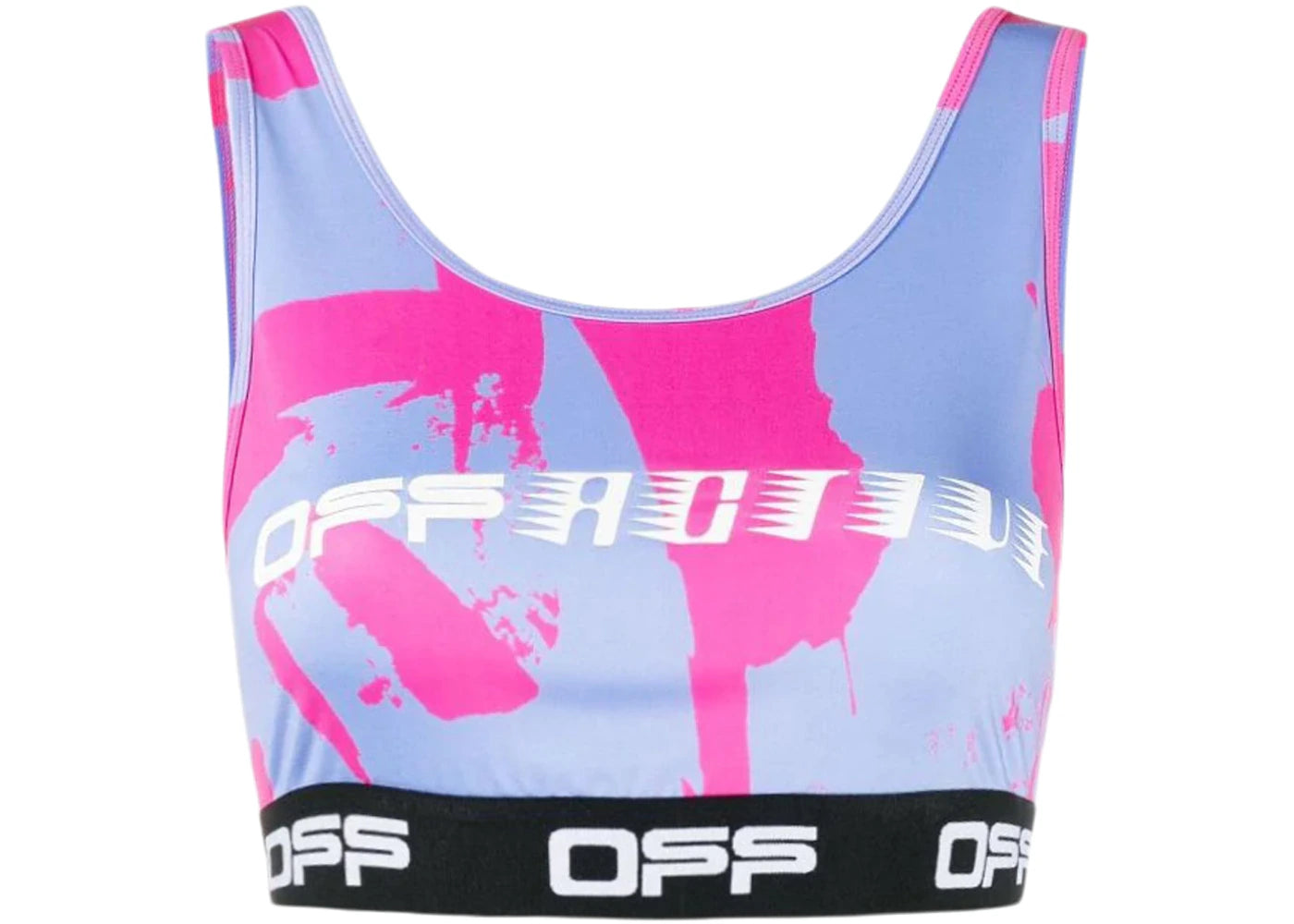 OFF-WHITE Logo-Print Sports Bra Pink/Purple - vue secondaire A