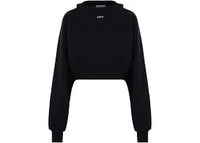 OFF-WHITE Off Jersey Cropped Sweatshirt with Bolero Insert Black