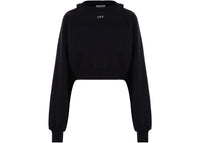 OFF-WHITE Off Jersey Cropped Sweatshirt with Bolero Insert Black