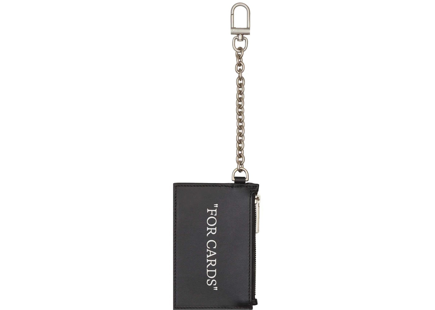 Off-White Quote Bookish Key Ring Card Case Black