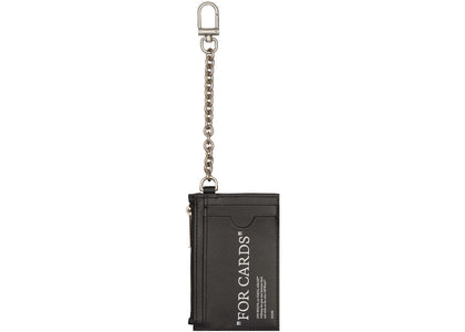 Off-White Quote Bookish Key Ring Card Case Black - authentic OFF-WHITE product