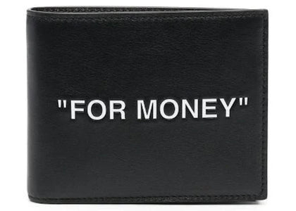 Off-White Quote "FOR MONEY" Bifold Wallet Black/White - authentic OFF-WHITE product