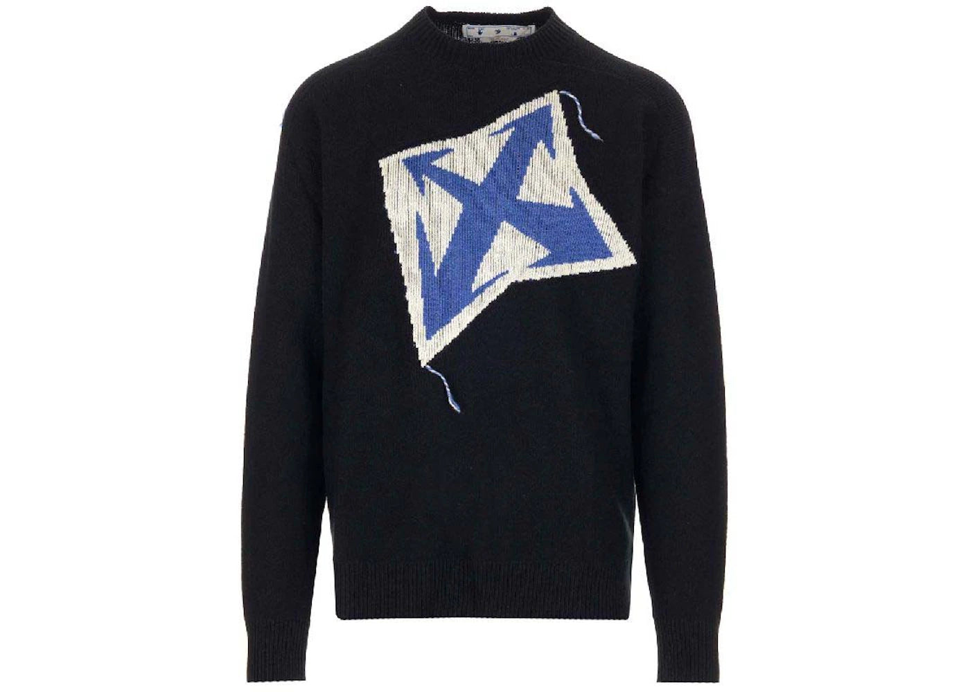 OFF-WHITE Thund ARR Chunky Knit Crewneck Black Peacock - vue secondaire A
