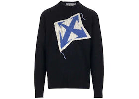 OFF-WHITE Thund ARR Chunky Knit Crewneck Black Peacock - authentic OFF-WHITE product