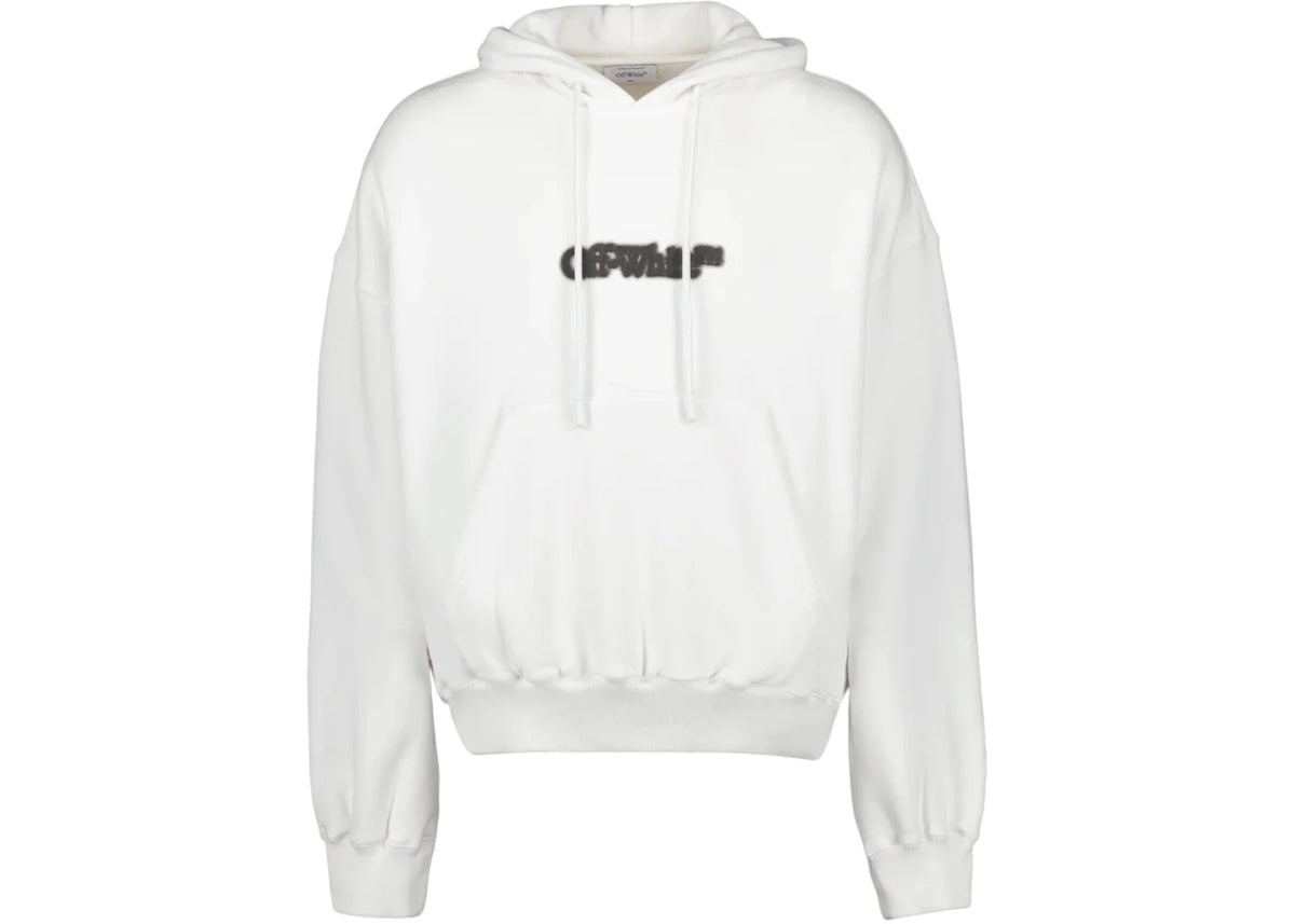 OFF-WHITE Wave Outline Diag Slim Hoodie Melange Grey - vue 360