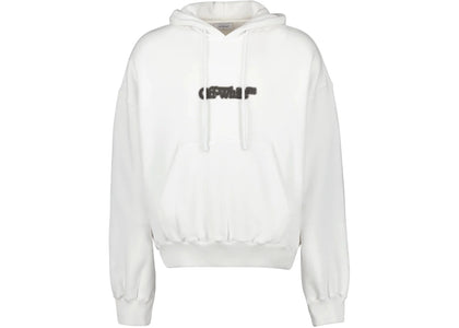 OFF-WHITE Wave Outline Diag Slim Hoodie Melange Grey - apparel view 2