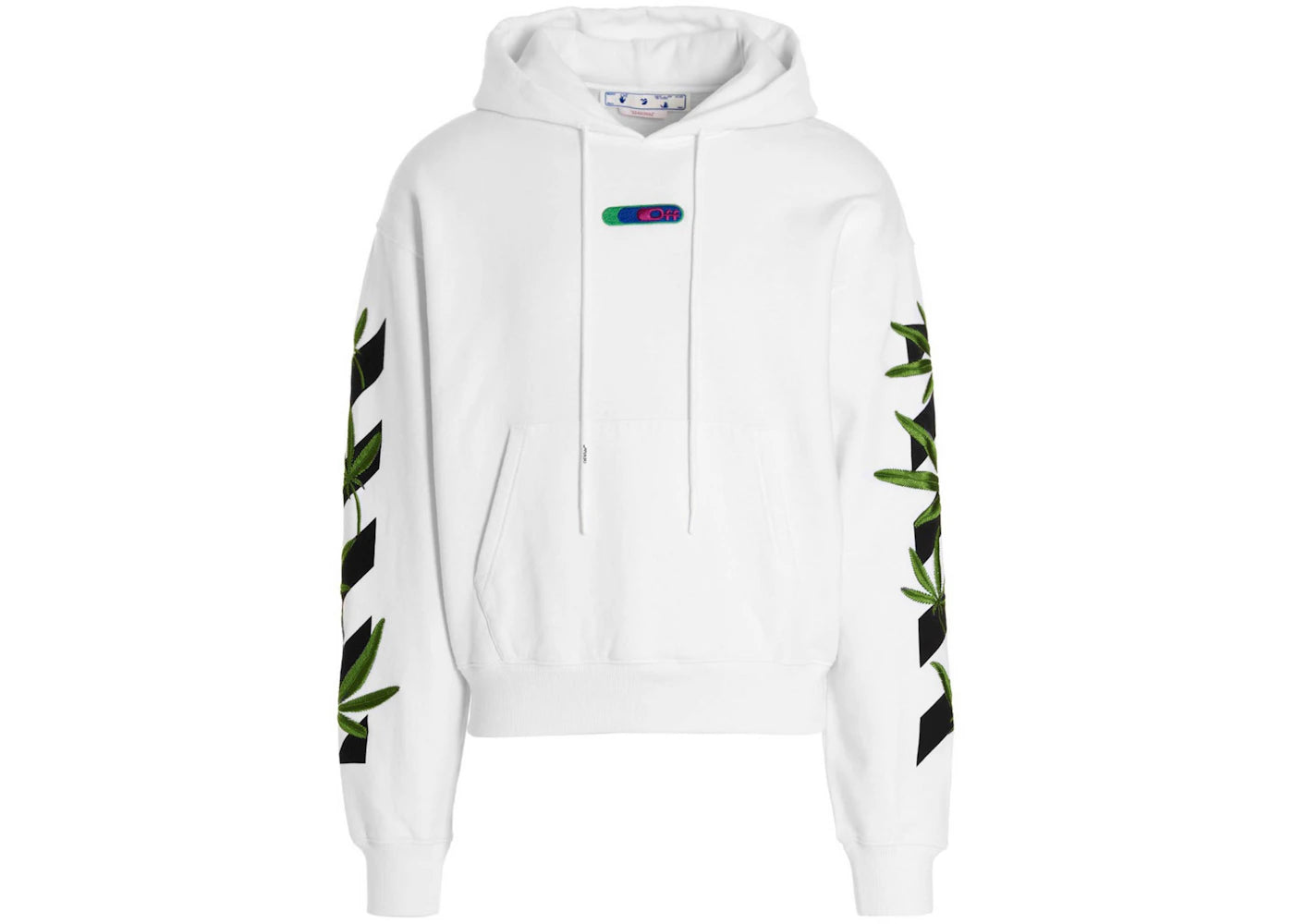 OFF-WHITE Weed Arrows Over Hoodie White - vue secondaire B