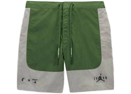 OFF-WHITE x Jordan Shorts Green/Grey - apparel view 2