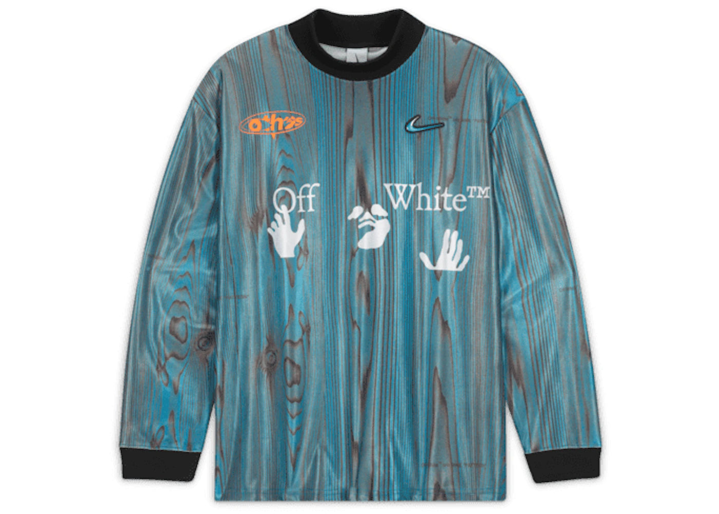 OFF-WHITE x Nike 001 Soccer Jersey Blue - vue 360