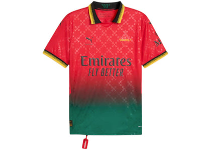 OFF-WHITE x Puma AC Milan Replica Jersey Red - authentic OFF-WHITE apparel