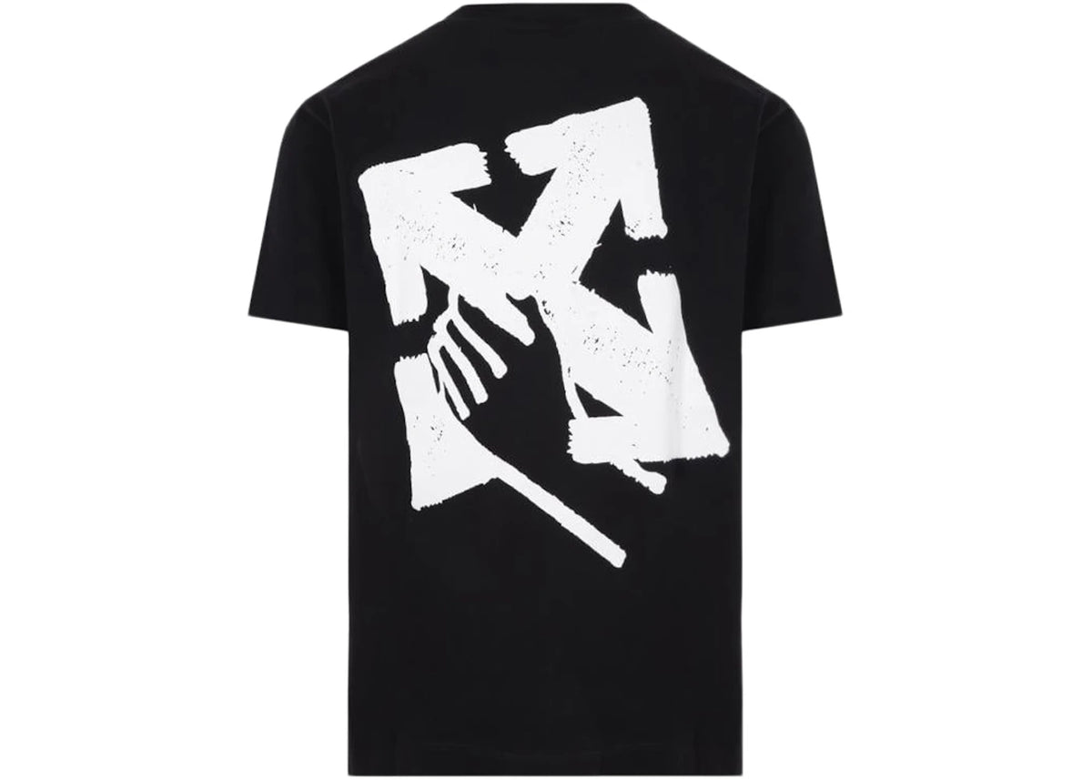 OFF-WHITE Hand Arrow Slim T-Shirt Schwarz/Weiß - vue 360