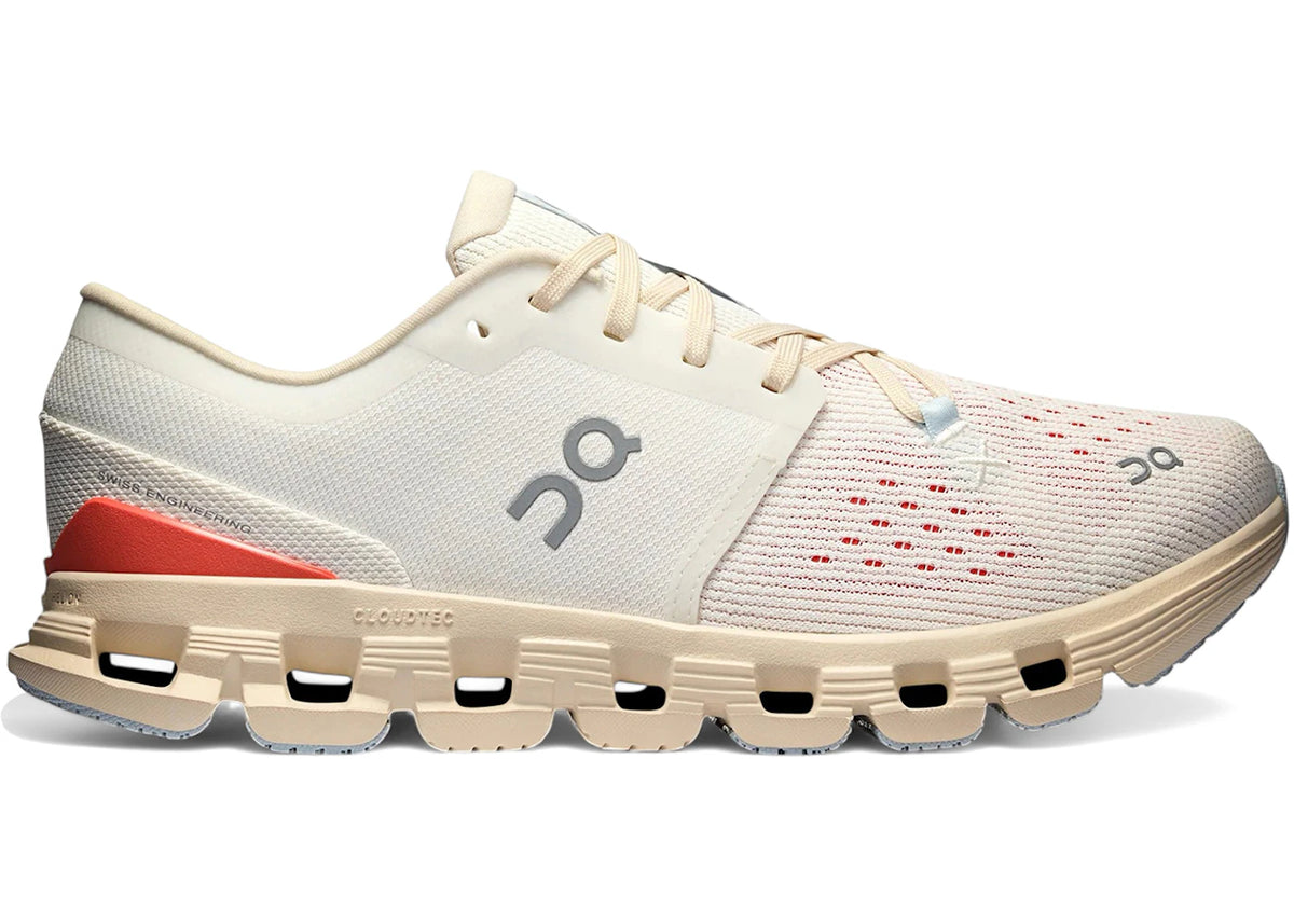 On Running Cloud X 4 Ivory Salmon (Women's) - vue secondaire A