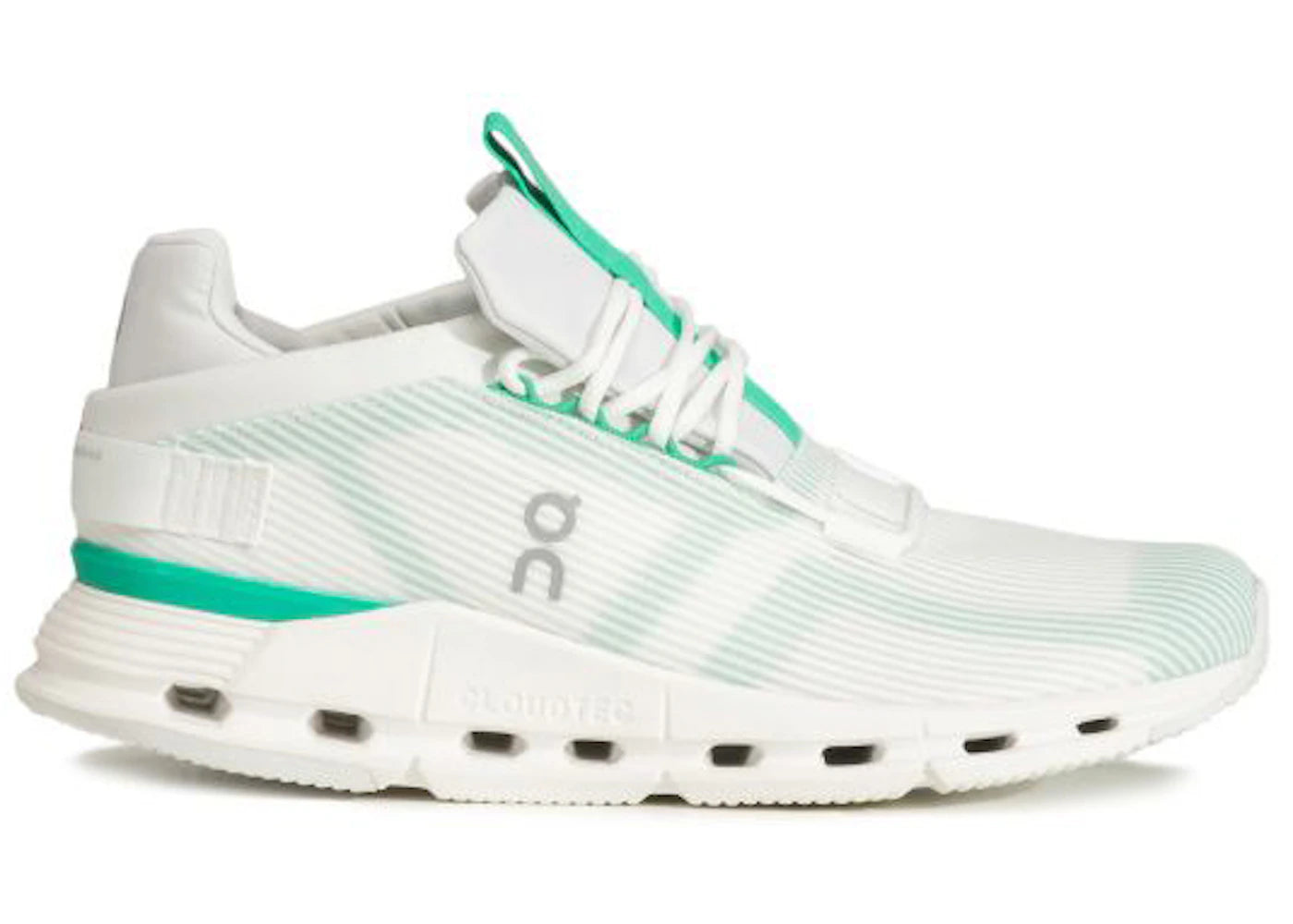 On Running Cloudnova Undyed White Mint - vue secondaire A