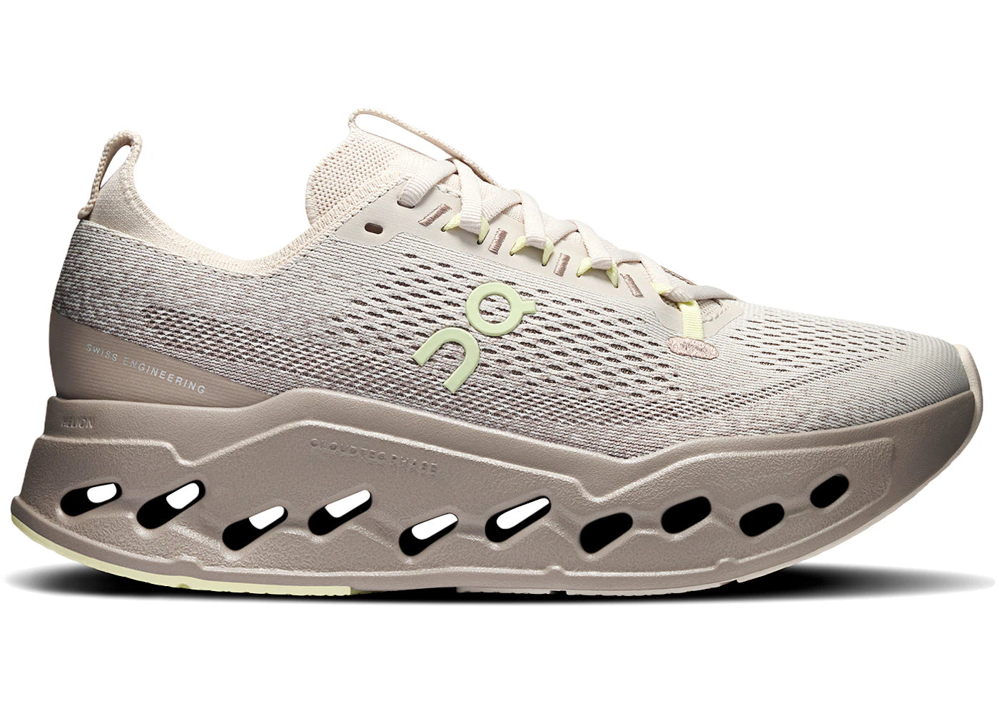 On Running Cloudsurfer Max Pelican Limelight (Women's) - vue 360