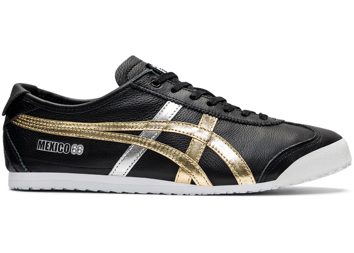 Onitsuka Tiger Mexico 66 Black Gold Silver - vue 360