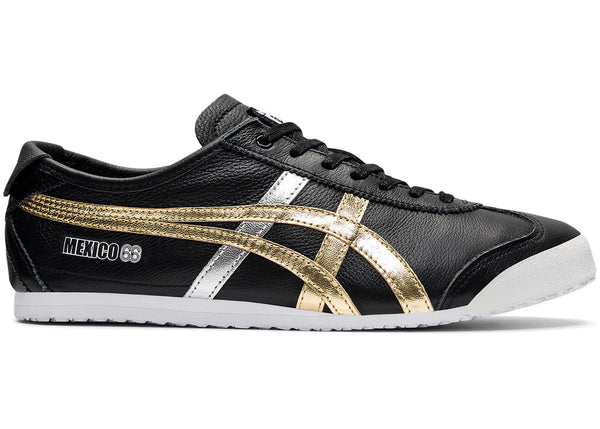 Onitsuka Tiger Mexico 66 Black Gold Silver sneakers - authentic streetwear shoes