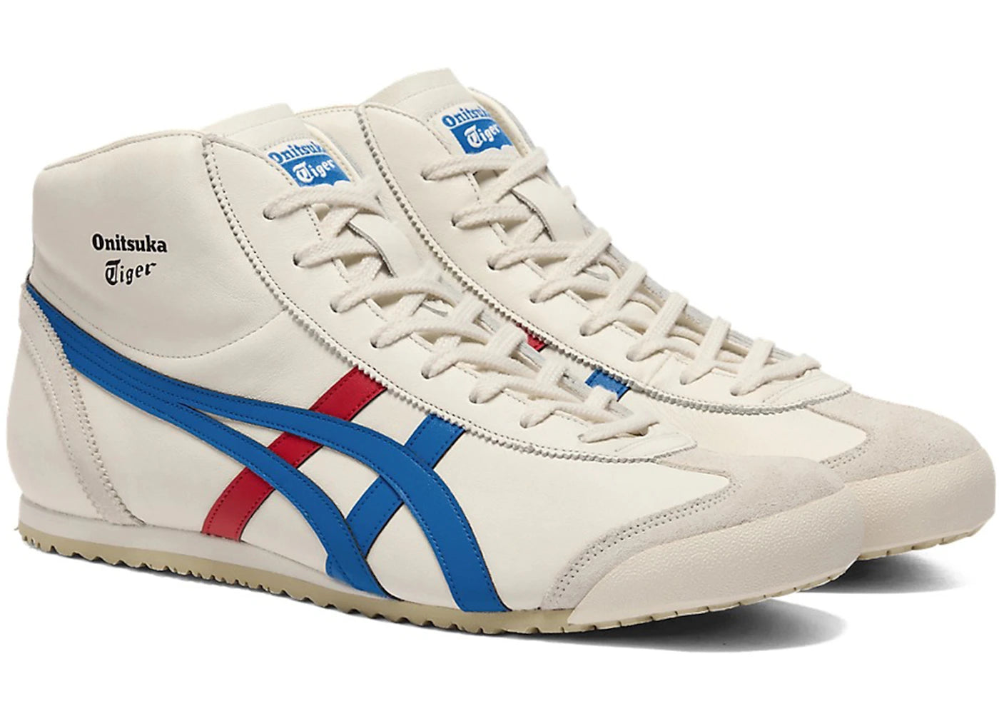 Onitsuka Tiger Mexico Mid Runner Cream Directoire Blue - vue secondaire B