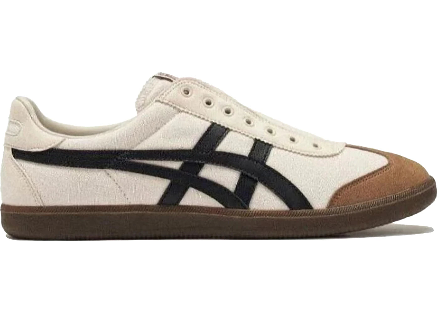 Onitsuka Tiger Tokuten Slip-On White Brown Black sneakers - authentic ASICS shoes
