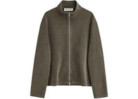 Our Legacy Shrunken Fullzip Worn Graphite Athletic Rib Sweatshirt Athletic Rib