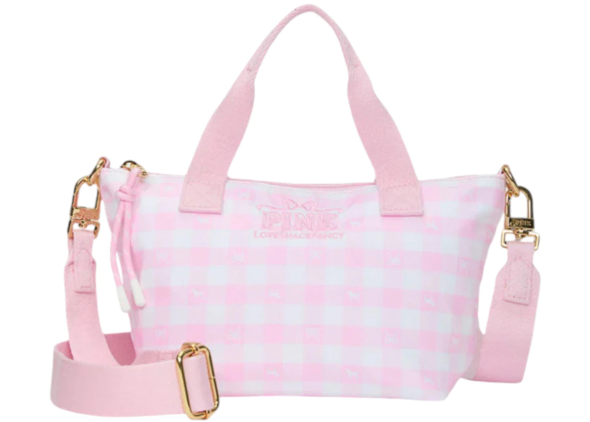 PINK x LoveShackFancy Mini Tote Bag Icon Gingham - vue secondaire A