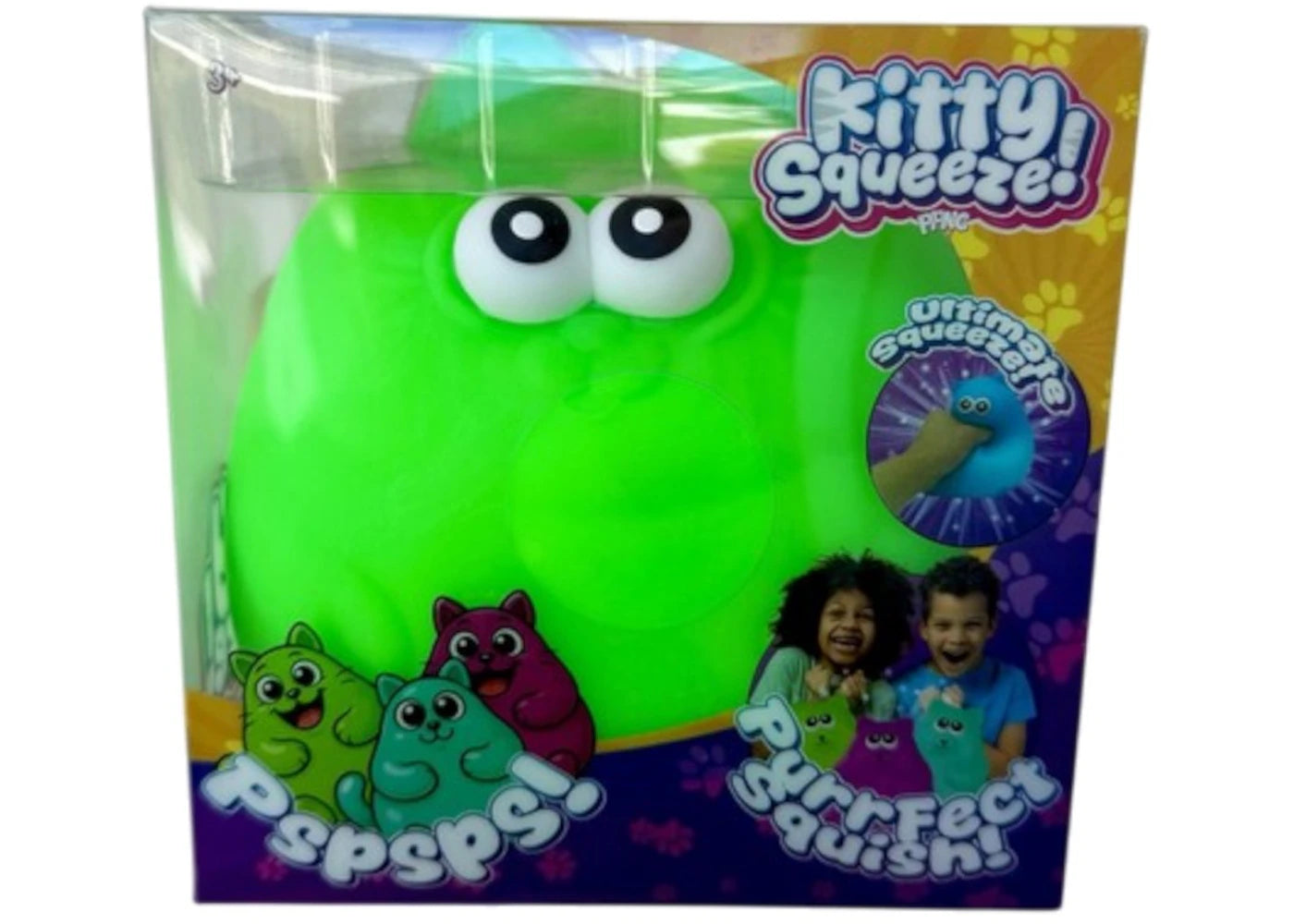 PPNC Kitty Squeeze Squishy Fidget Toy Green - vue secondaire A