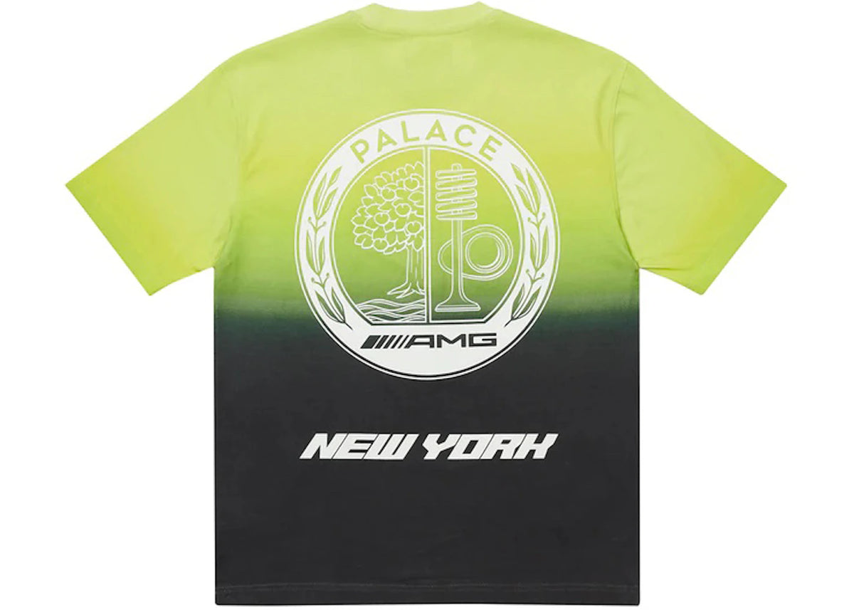 Palace AMG 2.0 New York T-shirt Black/Lime - vue 360