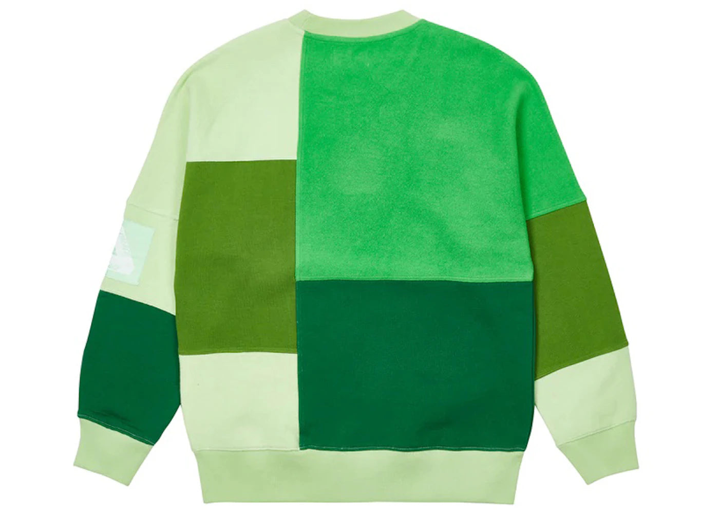 Palace Colour Block Crew Green - vue secondaire B