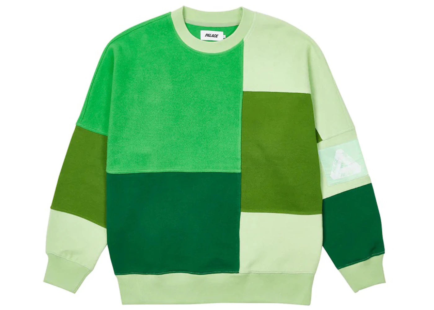 Palace Colour Block Crew Green - vue secondaire A