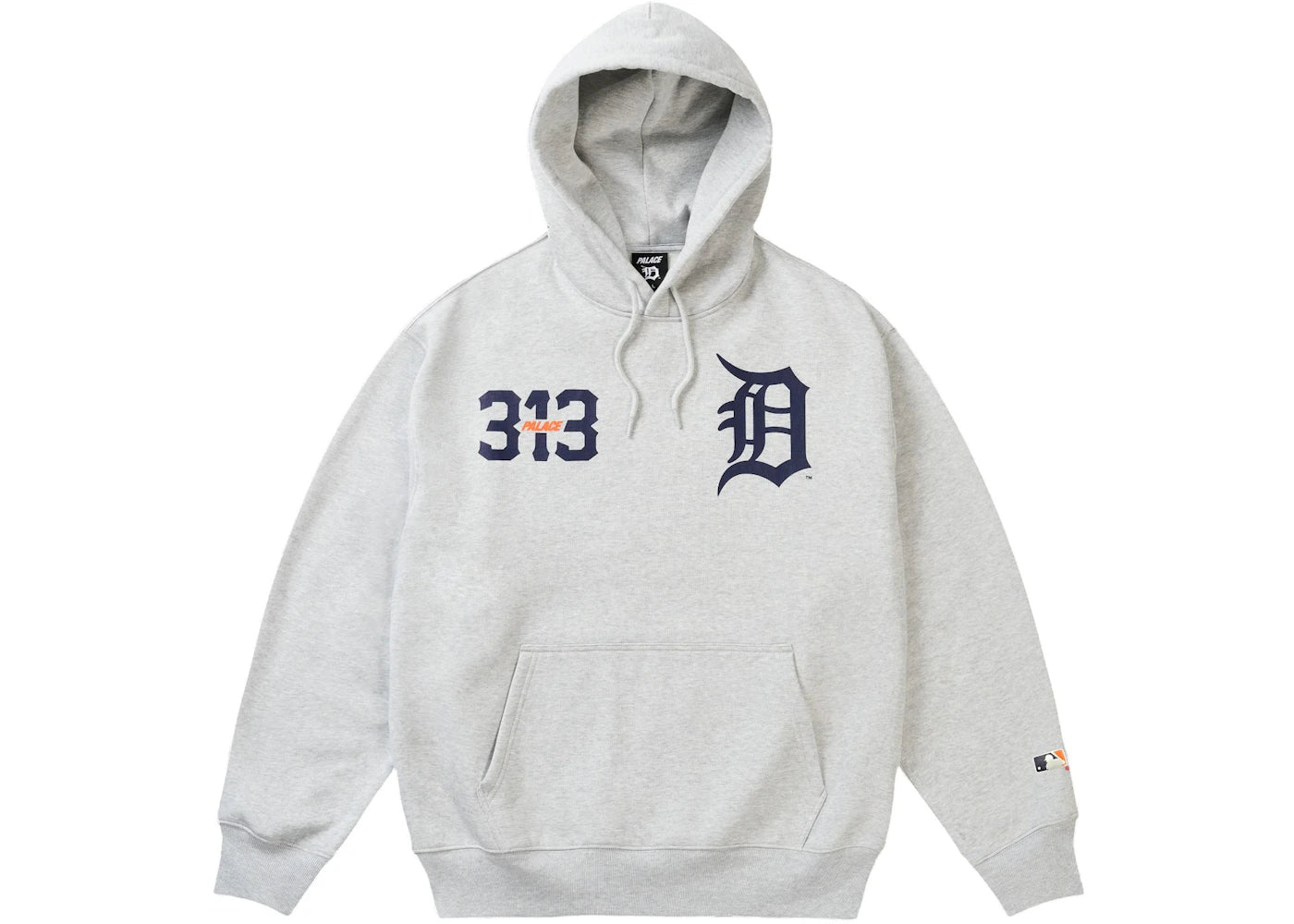 Palace Detroit Tigers Hoodie Grey Marl - vue secondaire B
