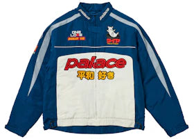 Palace Faster Jacket Navy/White - vue 360