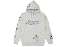 Palace Flower Stitch Hood Grey Marl