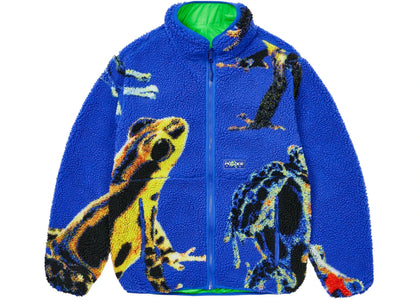 Palace Frogger Reversible Fleece Jacket Blue - apparel view 2