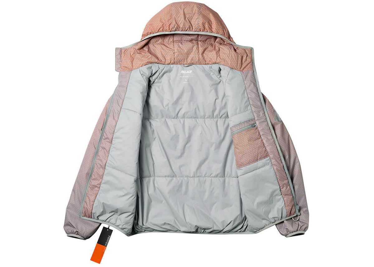 Palace Hexagon Pertex Quilted Jacket Grey - vue secondaire B