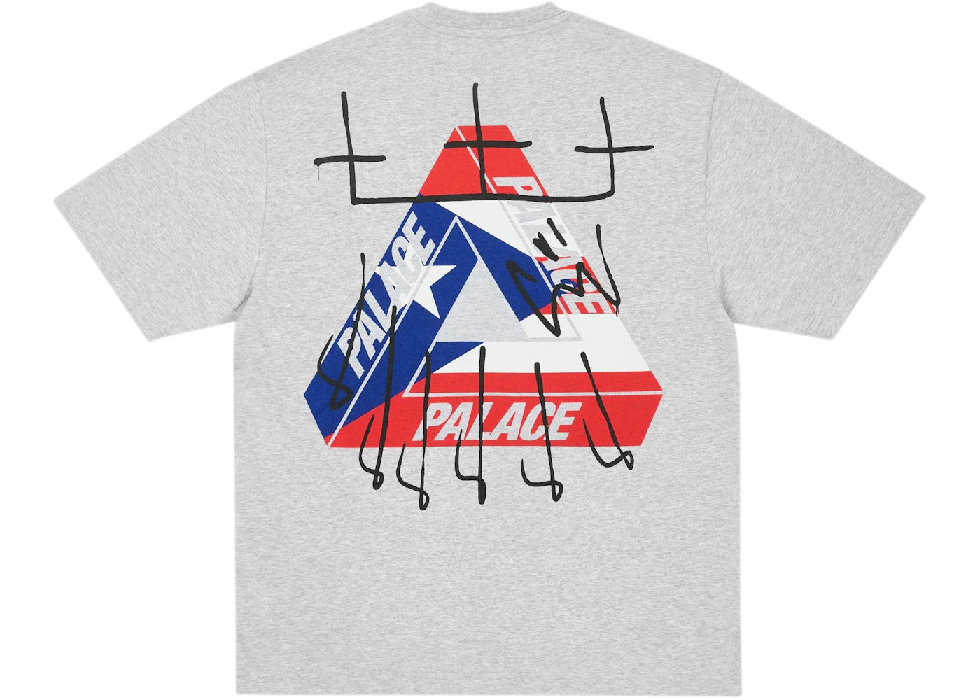 Palace King Tri T-Shirt Grey Marl - vue secondaire A