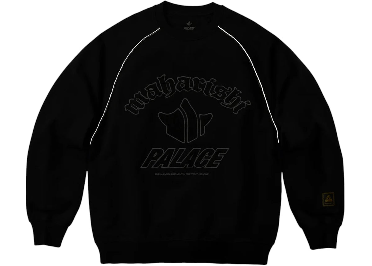 Palace Maharishi Temple Crew Black - vue secondaire B