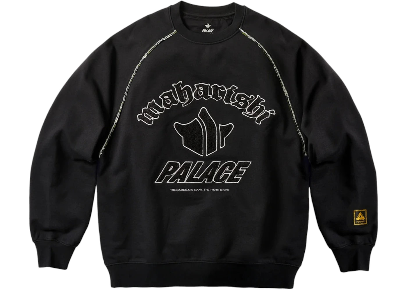 Palace Maharishi Temple Crew Black - vue secondaire A