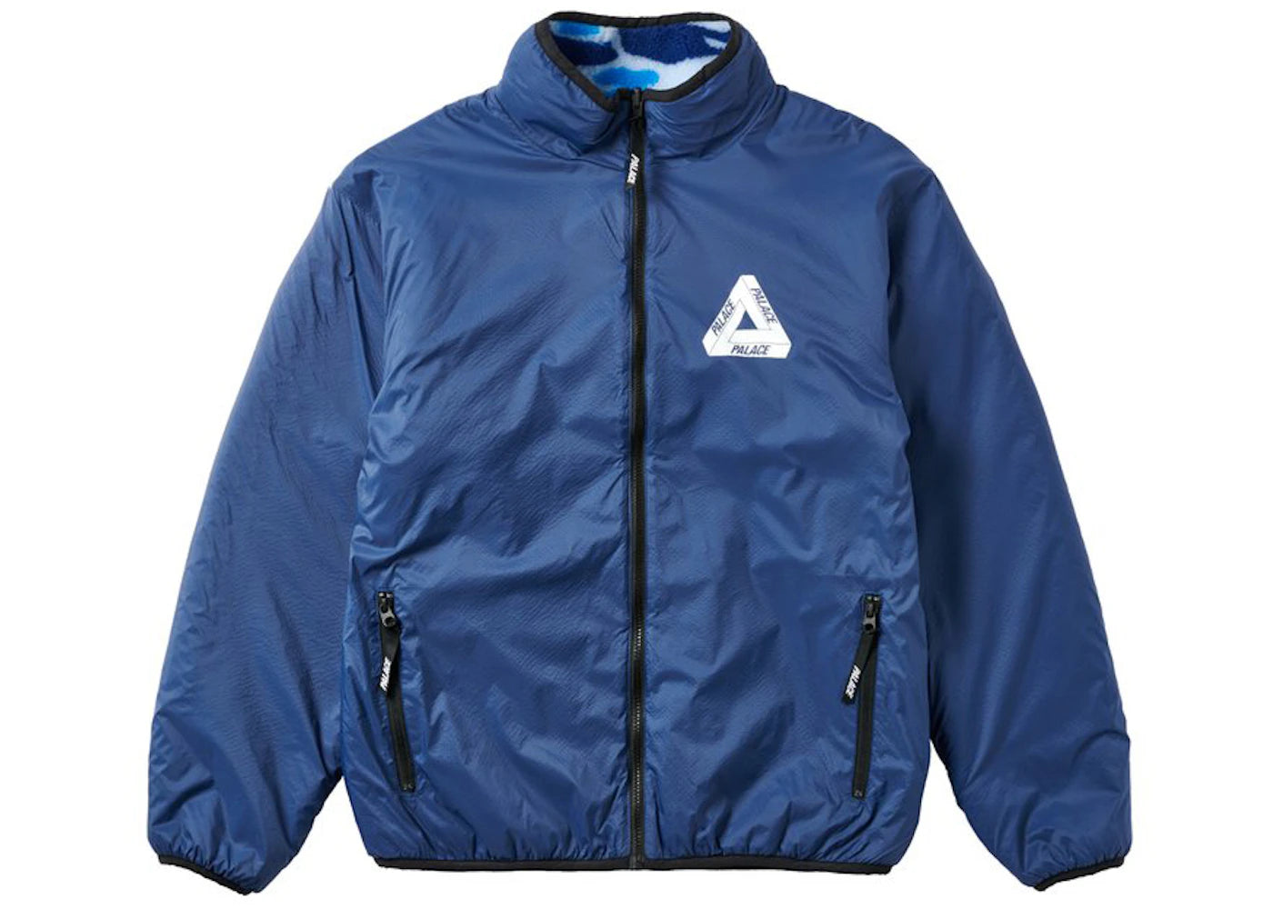 Palace Mirage Reversible Fleece Jacket Blue - vue secondaire A