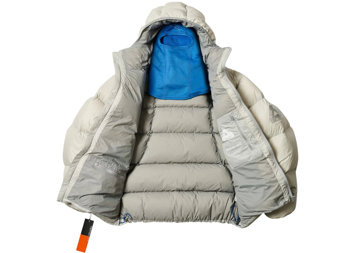 Palace Pertex Opaque Balaclava Puffer Jacket Concrete Grey - vue secondaire A