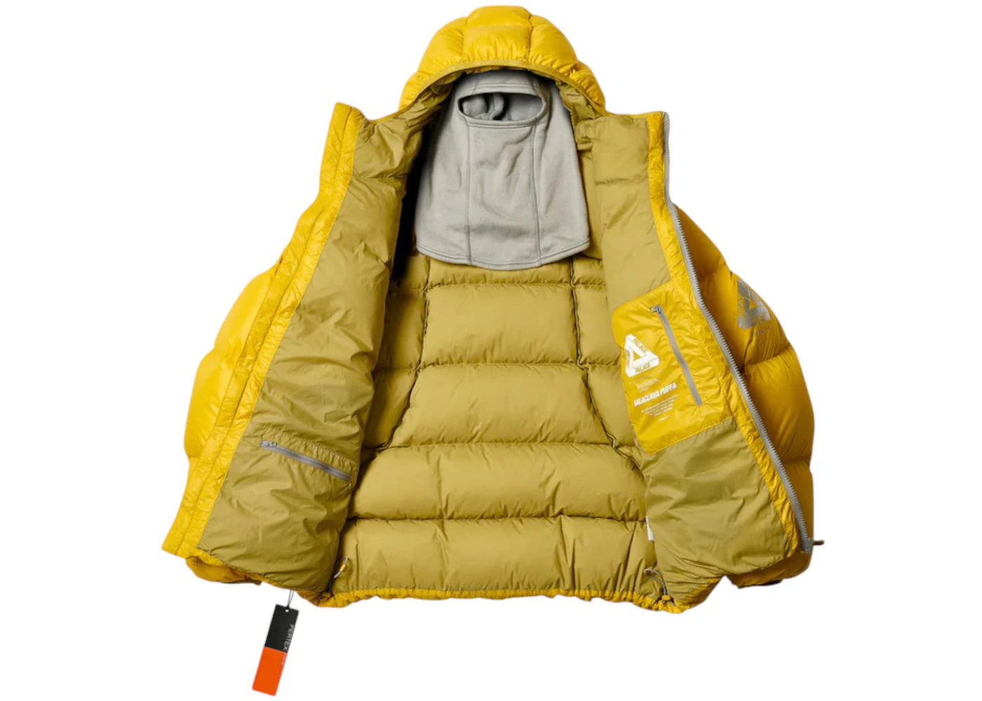 Palace Pertex Opaque Balaclava Puffer Jacket Yellow - vue secondaire B