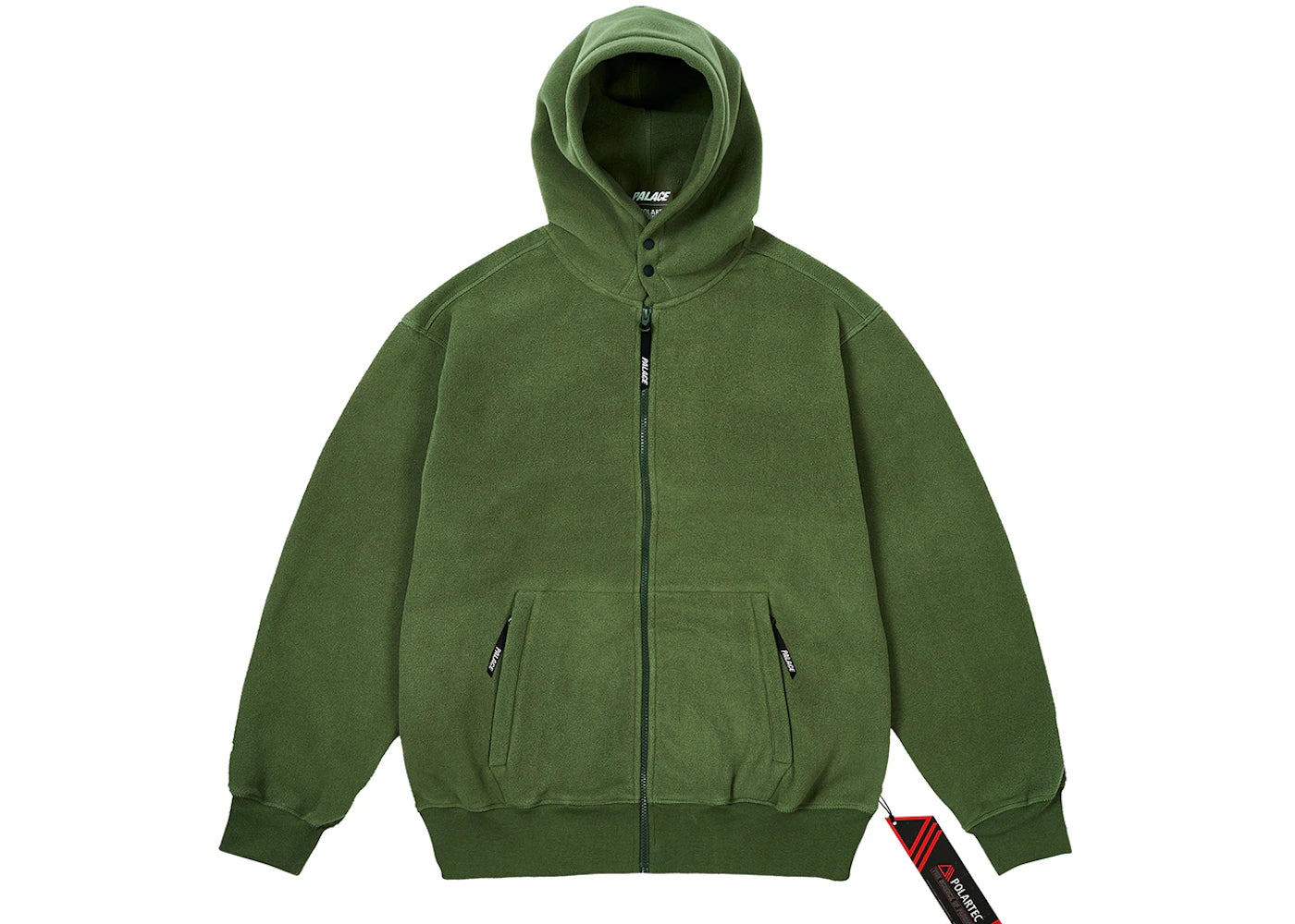 Palace Polartec Lazer Zip Hood The Deep Green - vue secondaire B