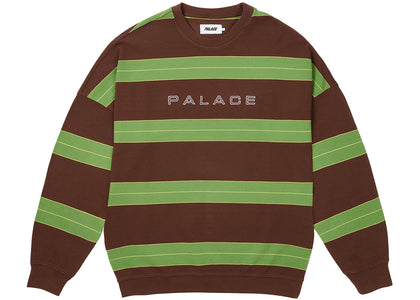 Palace Relax Stripe Crew Caked Brown - product view 2