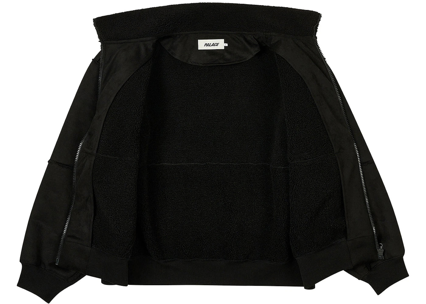 Palace Sherpa Faux Suede Funnel Black - vue secondaire B