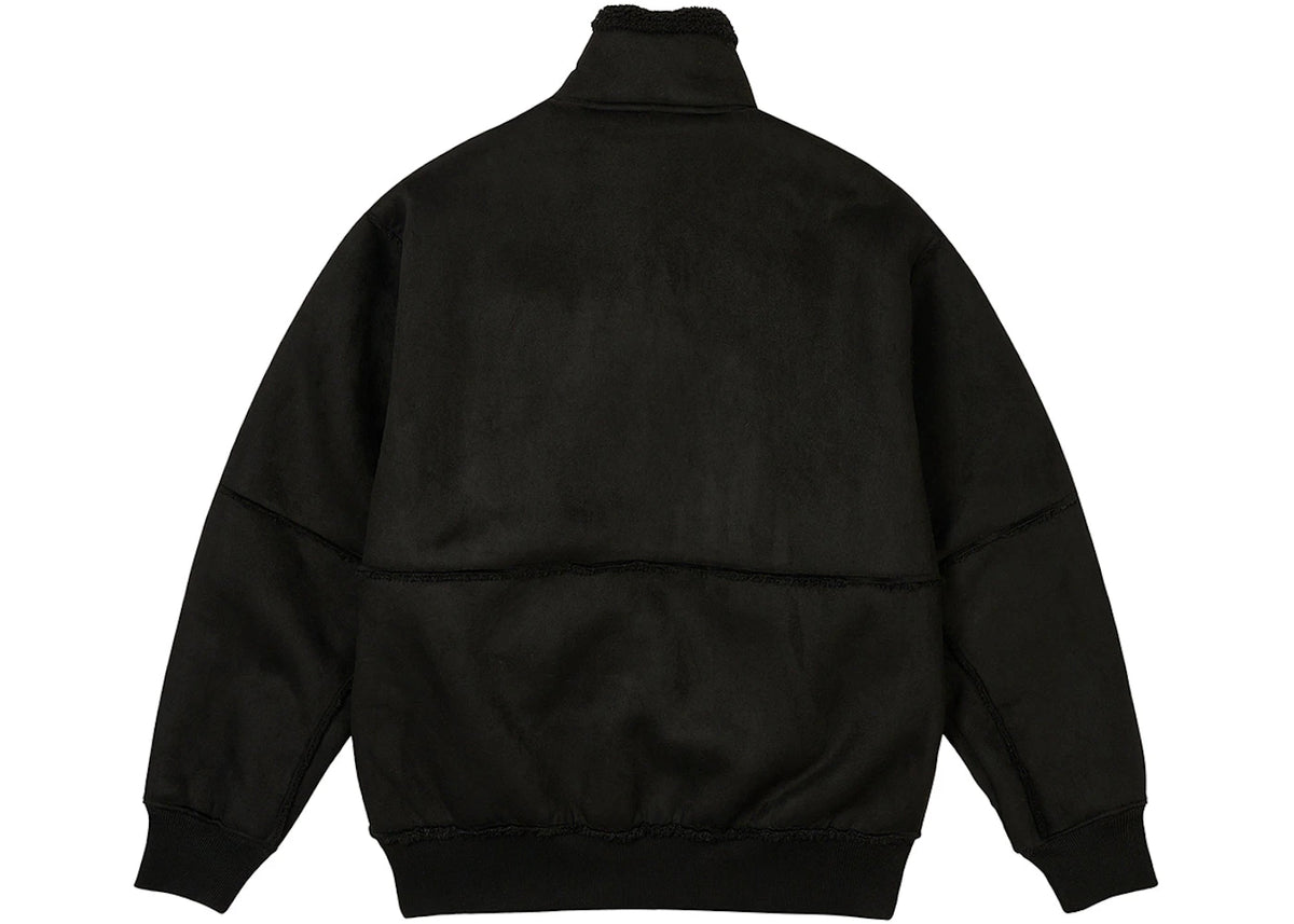 Palace Sherpa Faux Suede Funnel Black - vue secondaire B