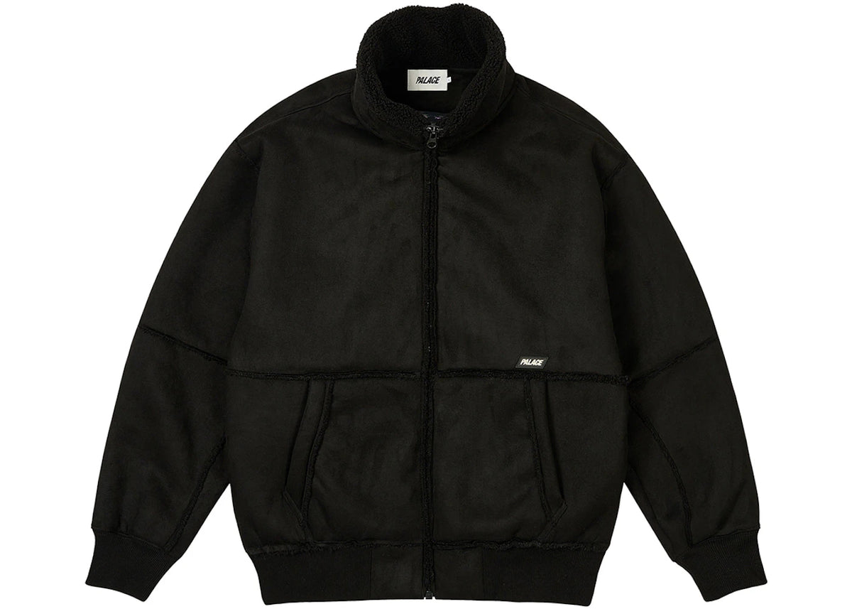 Palace Sherpa Faux Suede Funnel Black - vue 360
