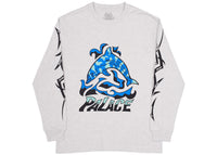 Palace Sketchy Dolphin Longsleeve Grey Marl/Blue/Black