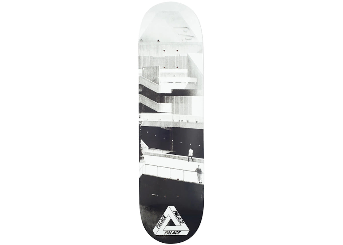 Palace Southbank 8.25 Skateboard Deck Black/White - vue 360